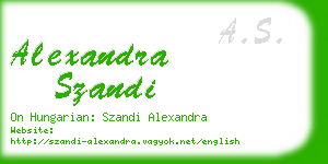alexandra szandi business card